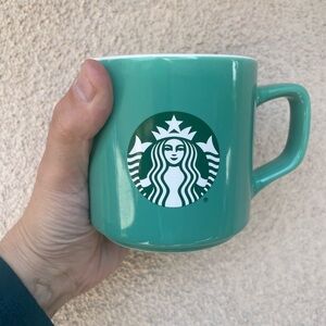 Starbucks Teal Green Coffee Mug 11oz